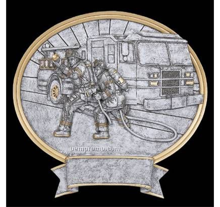 Firefighter, Oval Legend Plates - 8"