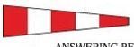 International Code Of Signals Size #10 Pennant (Answering)