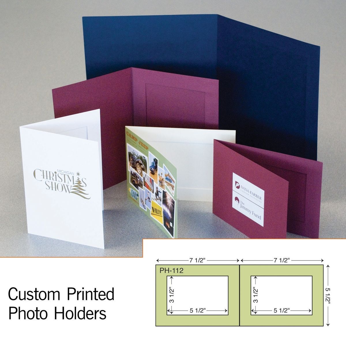 Paperboard Dual 4" X 6" Photo Holder (1 Color/1 Side)