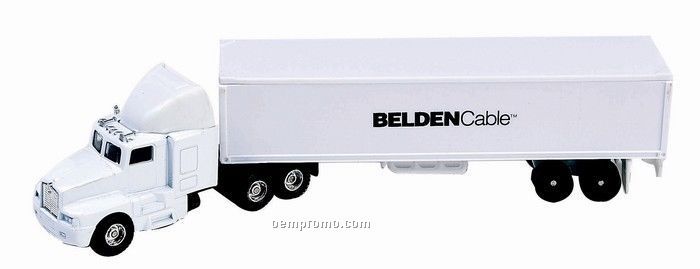 8" Die Cast Replica Hauler (White Hauler/Red Cab) Moving Company Version