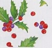 Holly Toss Stock Design Holiday Tissue Paper
