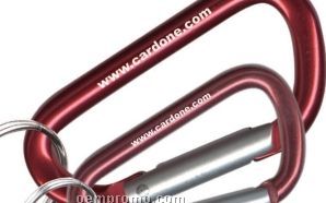 Imported Laser Engraved Carabiners W/ Split Ring