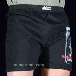 Jersey Knit Boxer Shorts With Exposed Elastic Waist - Colors