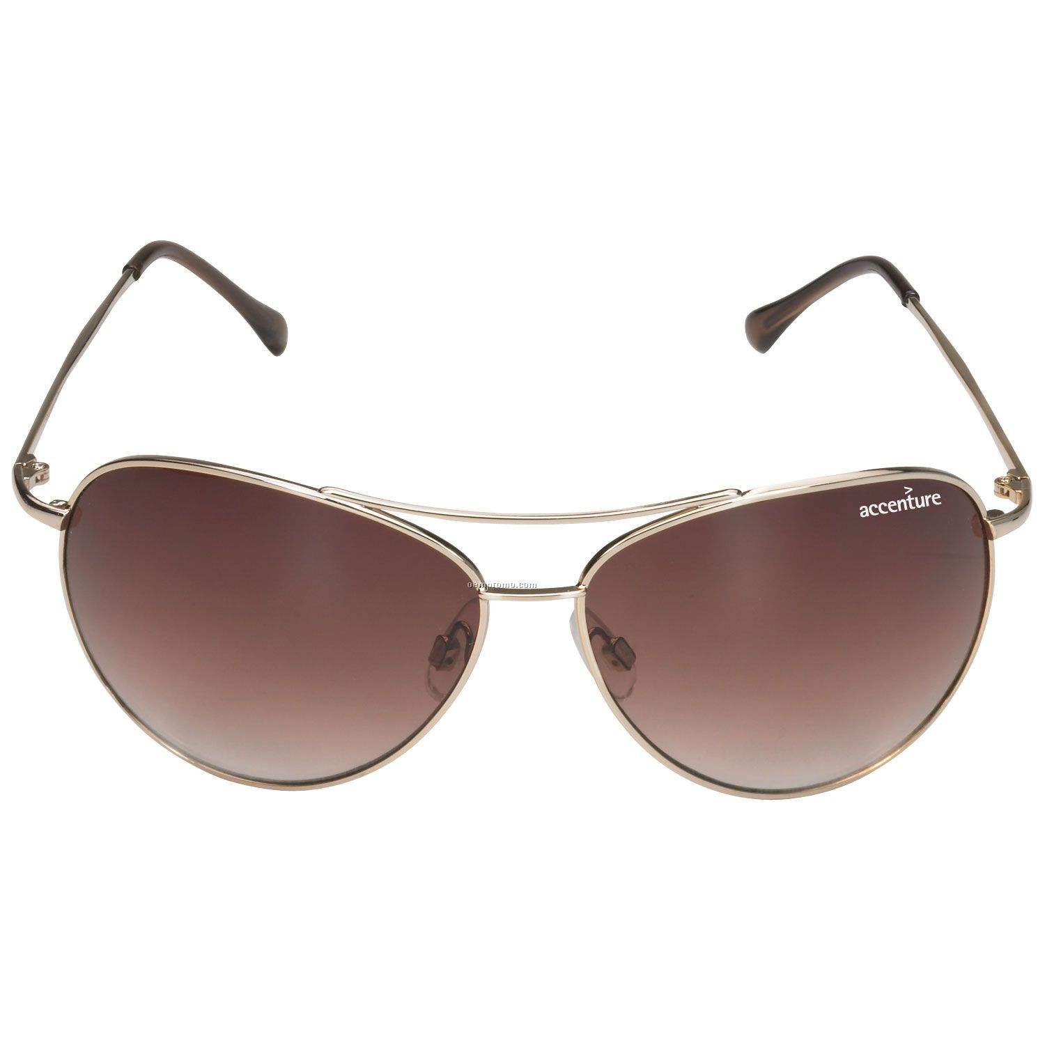 Maverick Gold Aviator Style Frame Sunglasses W/ Smoke Lens