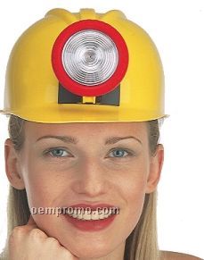 Miner's Plastic Hard Hat W/ Light