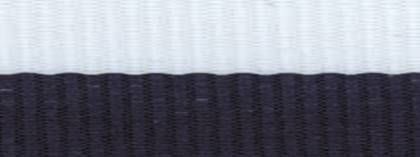 Snap Clip "V" Neck Ribbon 1-1/2"X32" - Navy Blue / White