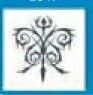 Stock Temporary Tattoo - Celtic Swirl Flower Tribal Symbol (1.5"X1.5")
