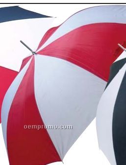 All-weather Red/ White 48" Auto Open Umbrella