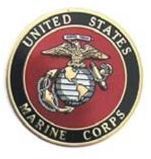 American Eagle Statuette With U.s. Marine Corps Emblem