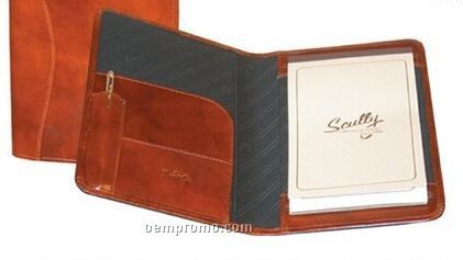 Brown Plonge Leather Junior Padfolio