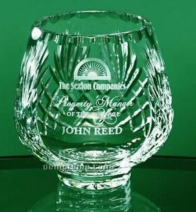 Lead Crystal Footed Rose Bowl Award (5")