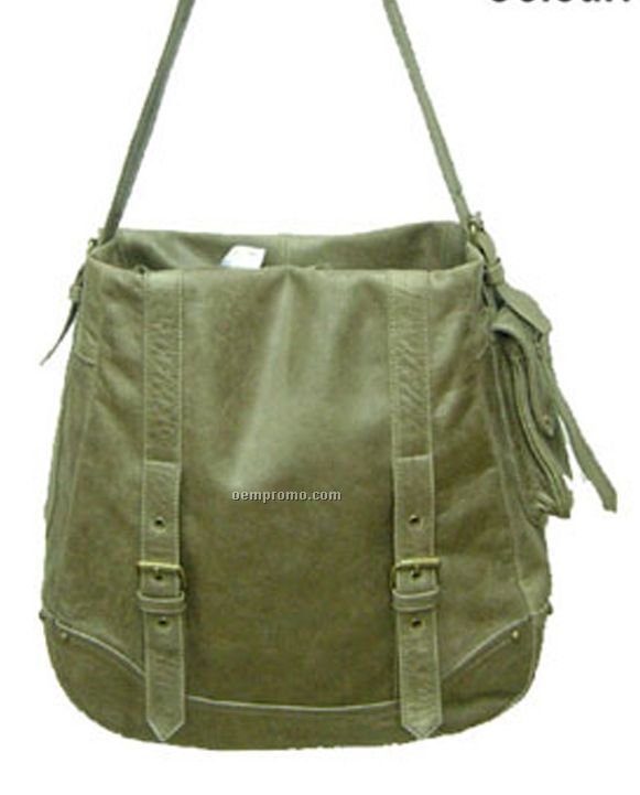 Leather Goat Chicago Purse - Green