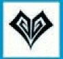 Stock Temporary Tattoo - Heart With Points Tribal Symbol (1.5"X1.5")