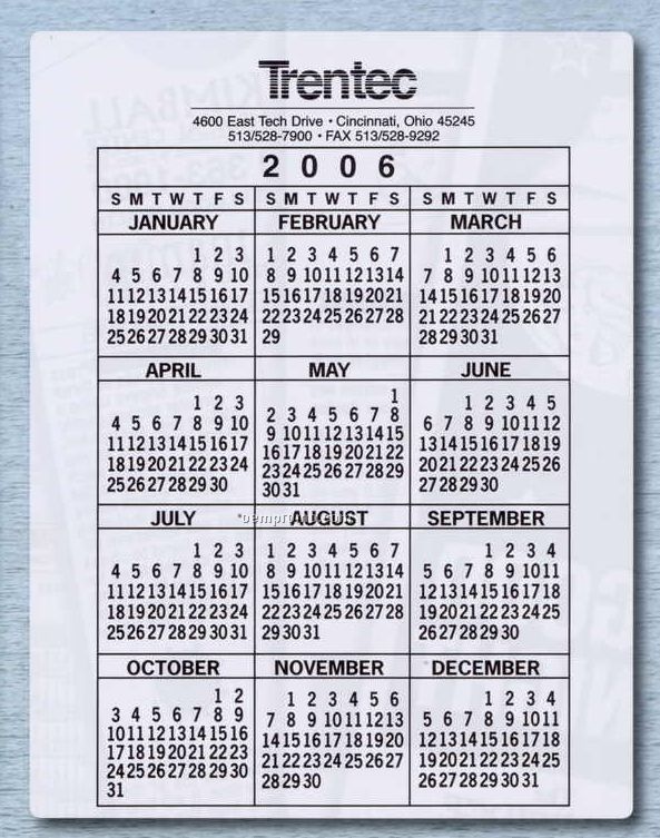 Wall Calendar And Chart / 8"X10"