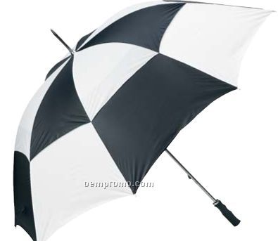 All-weather 60" Black And White Vented Umbrella