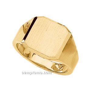 Gents' 14ky 14x14 Signet Ring