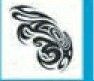 Stock Temporary Tattoo - Tribal Swirls Symbol (1.5"X1.5")