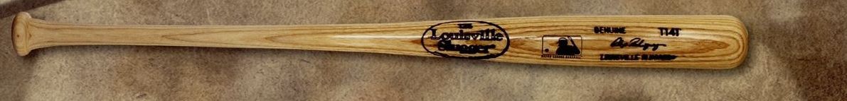 Louisville Slugger Stock Flame Tempered Wood Bat W/ Autograph