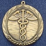 2.5" Stock Cast Medallion (Caduceus)