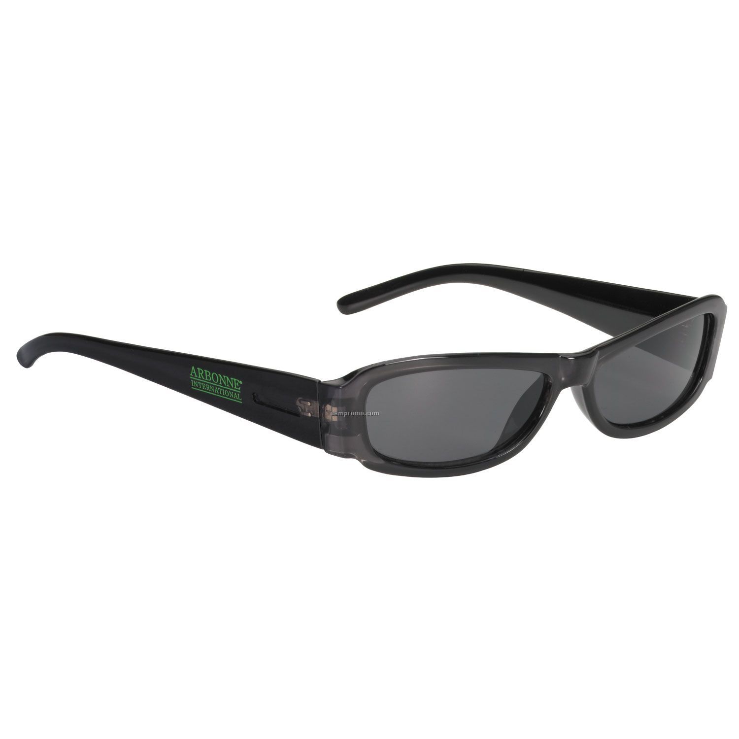 Newport Sleek Black Frame Sunglasses W/ Smoke Gray Lens