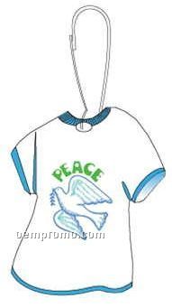 Peace Dove T-shirt Zipper Pull