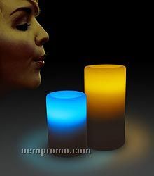 Bi-color LED Blow On-off Candle
