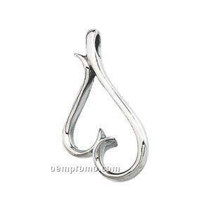 Ladies' 14kw 23-1/4x12 Metal Fashion Pendant