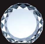 Optical Crystal Gem-cut Circle Award - Large