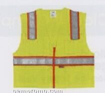 Premium Class II Surveyor's Safety Vests With 10 Pockets (S/M-2xl) Blank