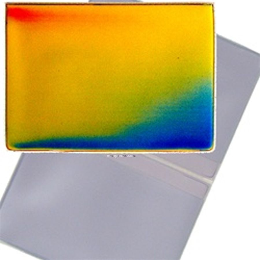 2-5/8"X4" 3d Lenticular Business Card Holder (Yellow/Red/Blue)