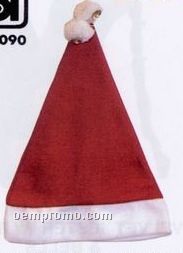 Adult Imprinted Felt Santa Hat W/ Bells