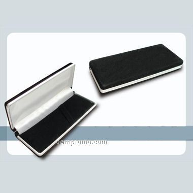 Black Velvet Pen Box W/ Silver Edges