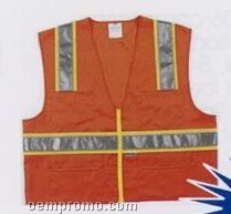 Orange Class II Surveyor's Safety Vests 3xl-4xl) Blank