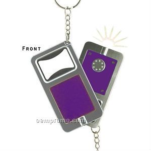 Purple Light Up Keychain W/ Bottle Opener