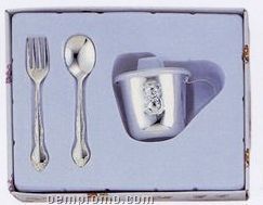 Silver Plated 3 Piece Bear Baby Set