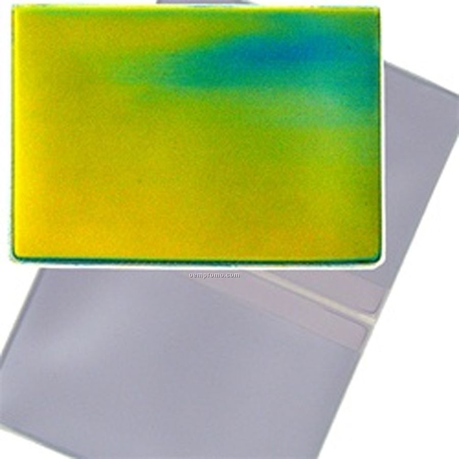 2-5/8"X4" 3d Lenticular Business Card Holder (Yellow/Blue/Green)