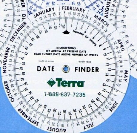 Circular 4" Date Finder Calculator