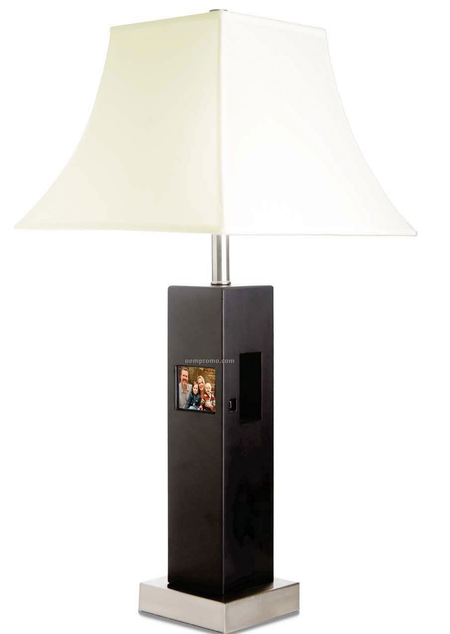 Contemporary Black Digital Photo Lamp