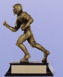 Football Player Sport Sculpture Award W/ Antique Gold Finish (5 1/2