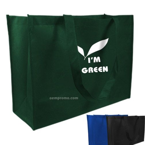 Forest Green Large Recycled Tote Bag