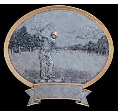 Golf, Male Oval Legend Plates - 8"