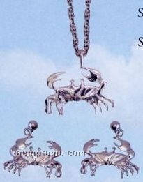 Sterling Silver Crab Earrings
