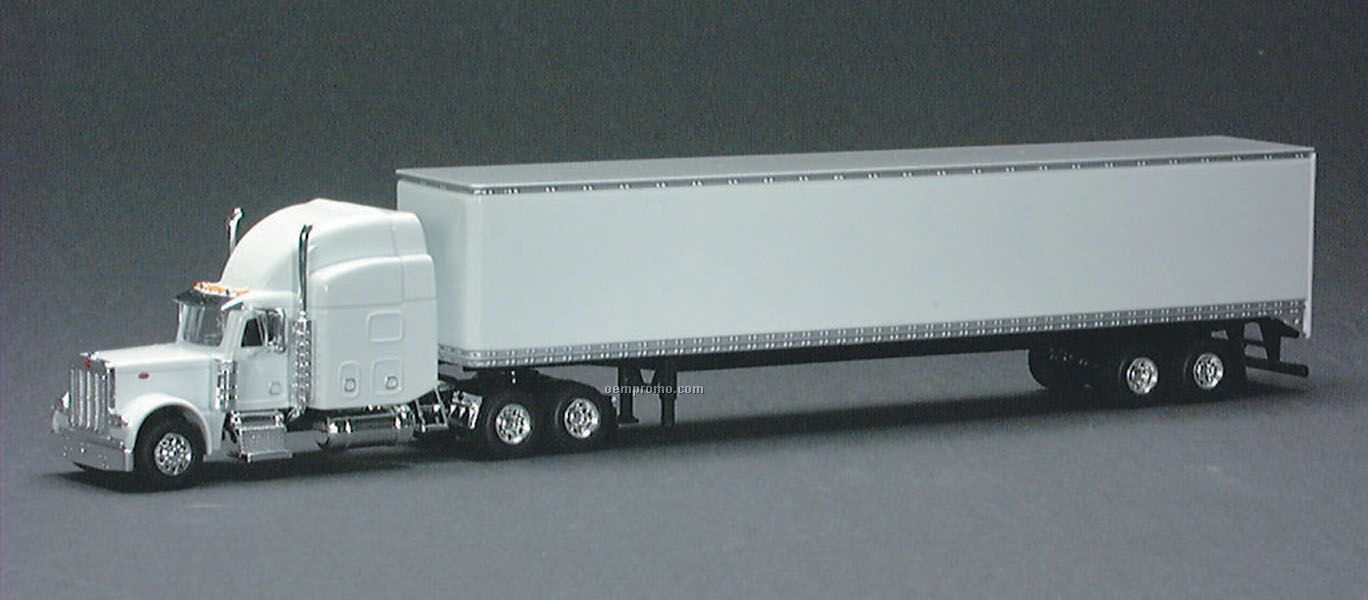 White Peterbilt 379 With 53' Trailer And Single Rear Door