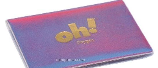 2-5/8"X4" 3d Lenticular Business Card Holder (Pink/Purple/Blue)