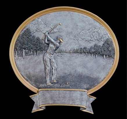 Golf, Female Oval Legend Plates - 8"