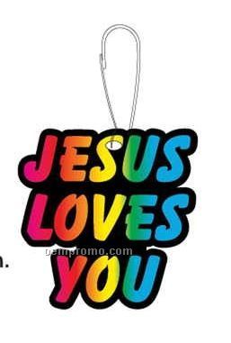 Jesus Loves You Zipper Pull