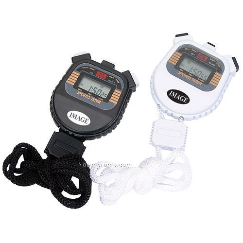 Lcd Display Stop Watch With Day / Time / Alarm Display