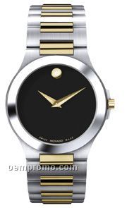 Movado Men's Corporate Exclusive 2 Tone Bracelet Round Watch
