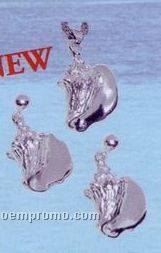 Sterling Silver Conch Earrings