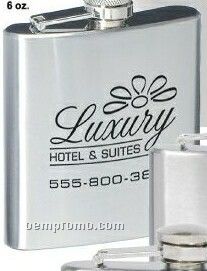 6 Oz. Double Wall Stainless Steel Flask